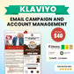 Klaviyo email campaign and account management - NivinDesign