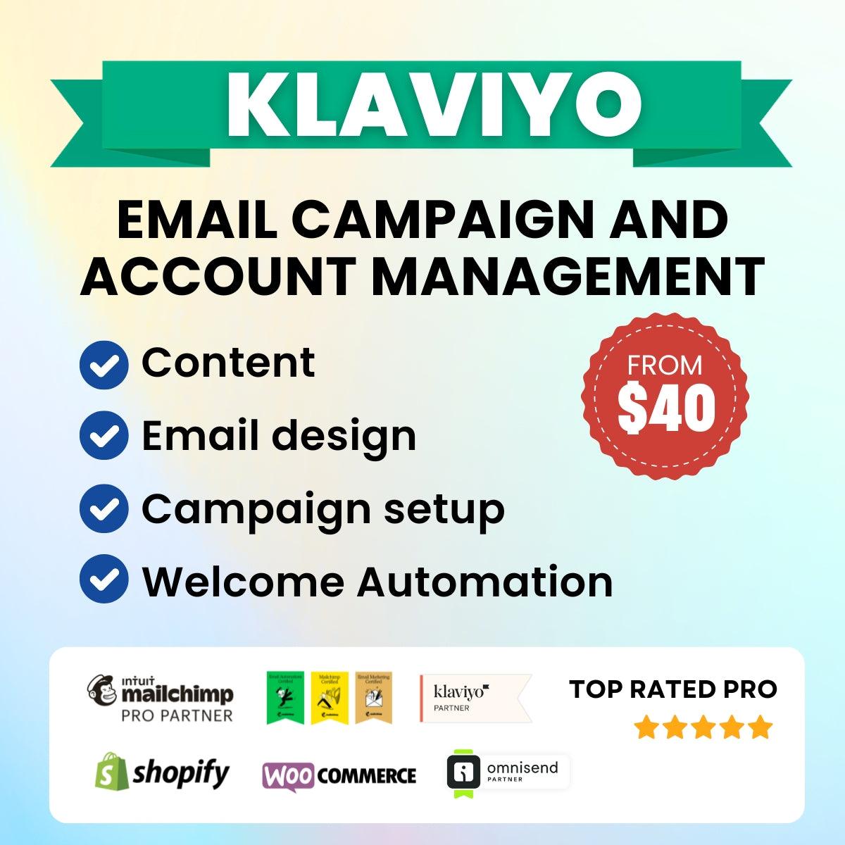 Klaviyo email campaign and account management - NivinDesign