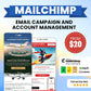 Mailchimp email campaign and account management